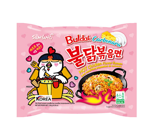 MHD 15.03.2024 SAMYANG BULDAK CARBONARA HOT CHICKEN FLAVOR RAMEN 130g