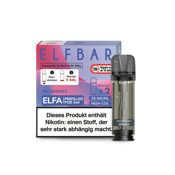 Elf Bar - ELFA POD - Mix Berries 2x2ml - 20mg