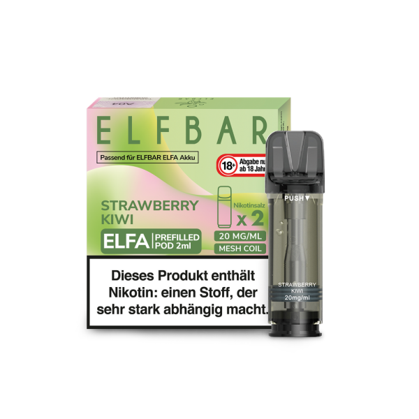 Elf Bar - ELFA POD - Strawberry Kiwi 2x2ml - 20mg