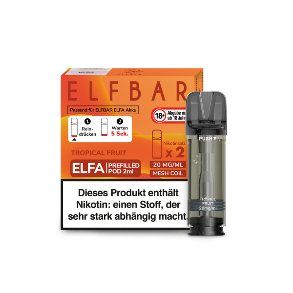 Elf Bar - ELFA POD - Tropical Fruit 2x2ml - 20mg
